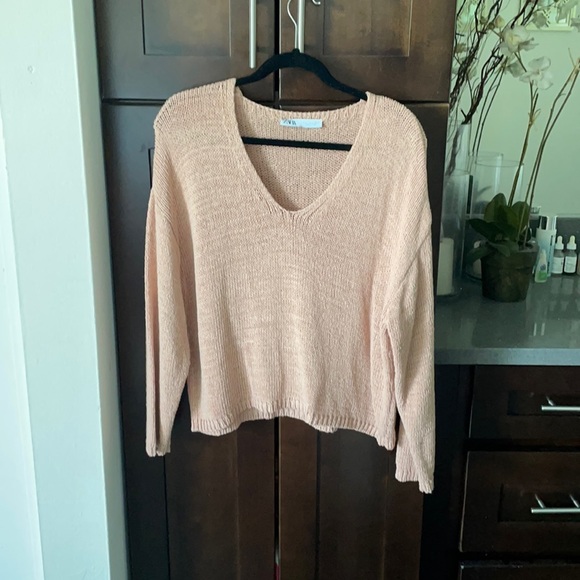 Zara Sweaters - Blush Zara knit sweater